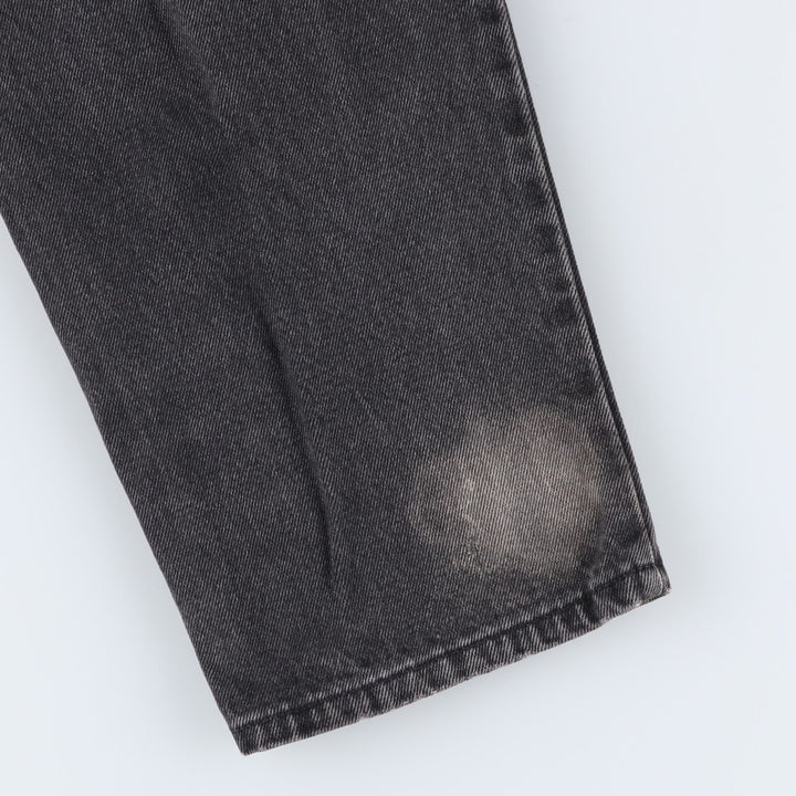 90'S Levi's 550 Relaxed Fit Tapered Leg Tapered Denim Pants, Made in USA, Size 33, Black, Orange Tag cotton black type Vintage Second Hand
