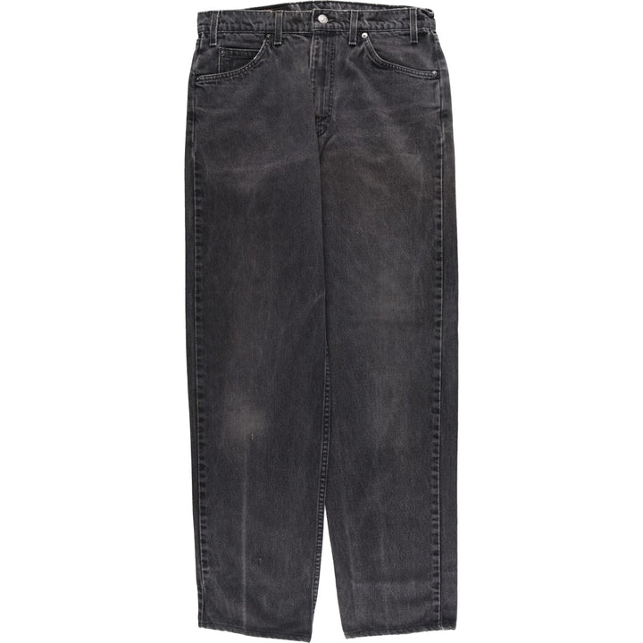 90'S Levi's 40550-4159 Relaxed Fit Tapered Denim Pants with Orange Tag, Black Denim, Made in USA, Men's Size 33 cotton black type Vintage Second Hand
