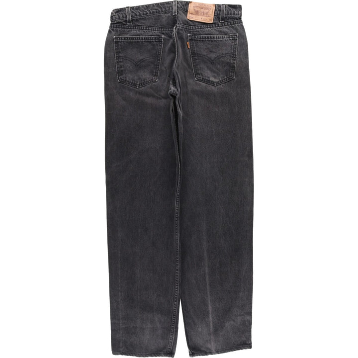 90'S Levi's 40550-4159 Relaxed Fit Tapered Denim Pants with Orange Tag, Black Denim, Made in USA, Men's Size 33 cotton black type Vintage Second Hand
