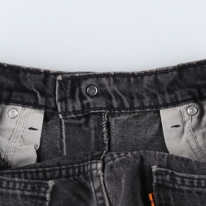 90'S Levi's 40550-4159 Relaxed Fit Tapered Denim Pants with Orange Tag, Black Denim, Made in USA, Men's Size 33 cotton black type Vintage Second Hand