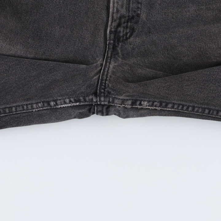 90'S Levi's 40550-4159 Relaxed Fit Tapered Denim Pants with Orange Tag, Black Denim, Made in USA, Men's Size 33 cotton black type Vintage Second Hand