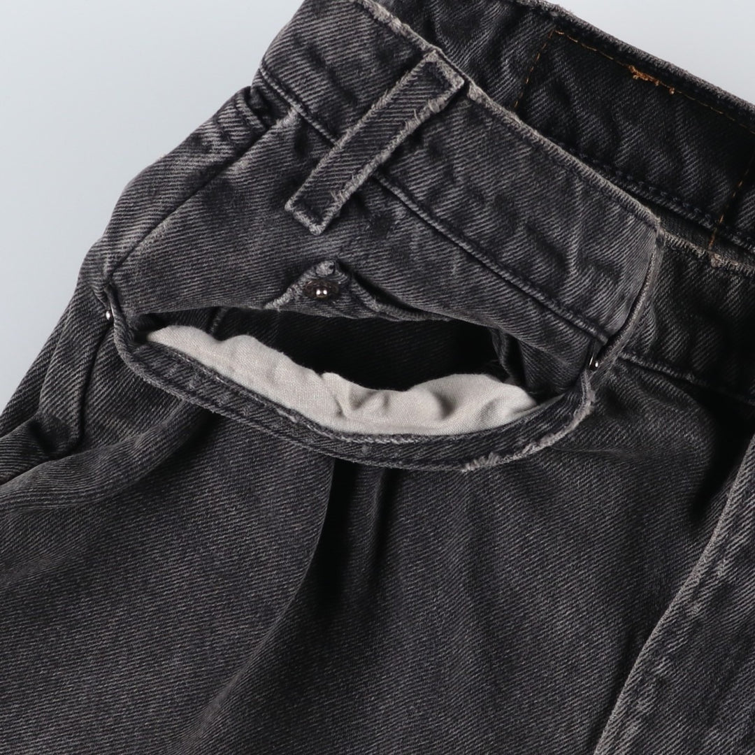 90'S Levi's 40550-4159 Relaxed Fit Tapered Denim Pants with Orange Tag, Black Denim, Made in USA, Men's Size 33 cotton black type Vintage Second Hand