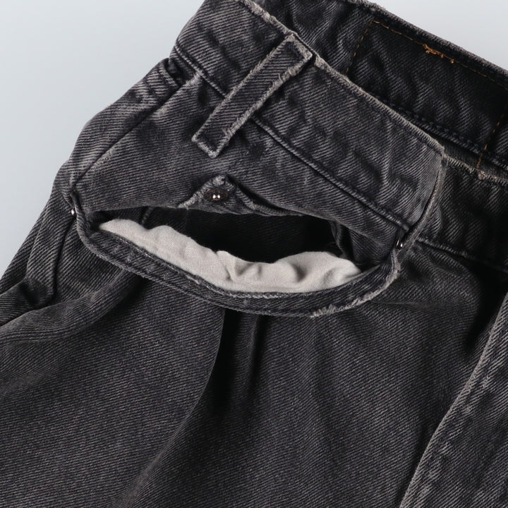 90'S Levi's 40550-4159 Relaxed Fit Tapered Denim Pants with Orange Tag, Black Denim, Made in USA, Men's Size 33 cotton black type Vintage Second Hand