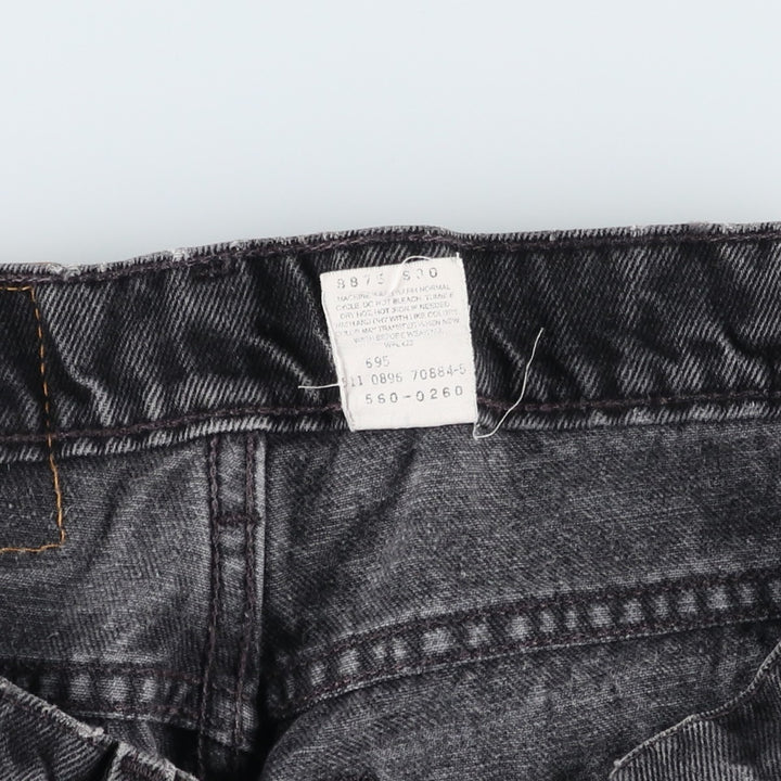 90'S Levi's 00560-0260 Loose Fit Tapered Leg Black Denim Pants, Made in USA, Men's Size W30 cotton black type Vintage Second Hand