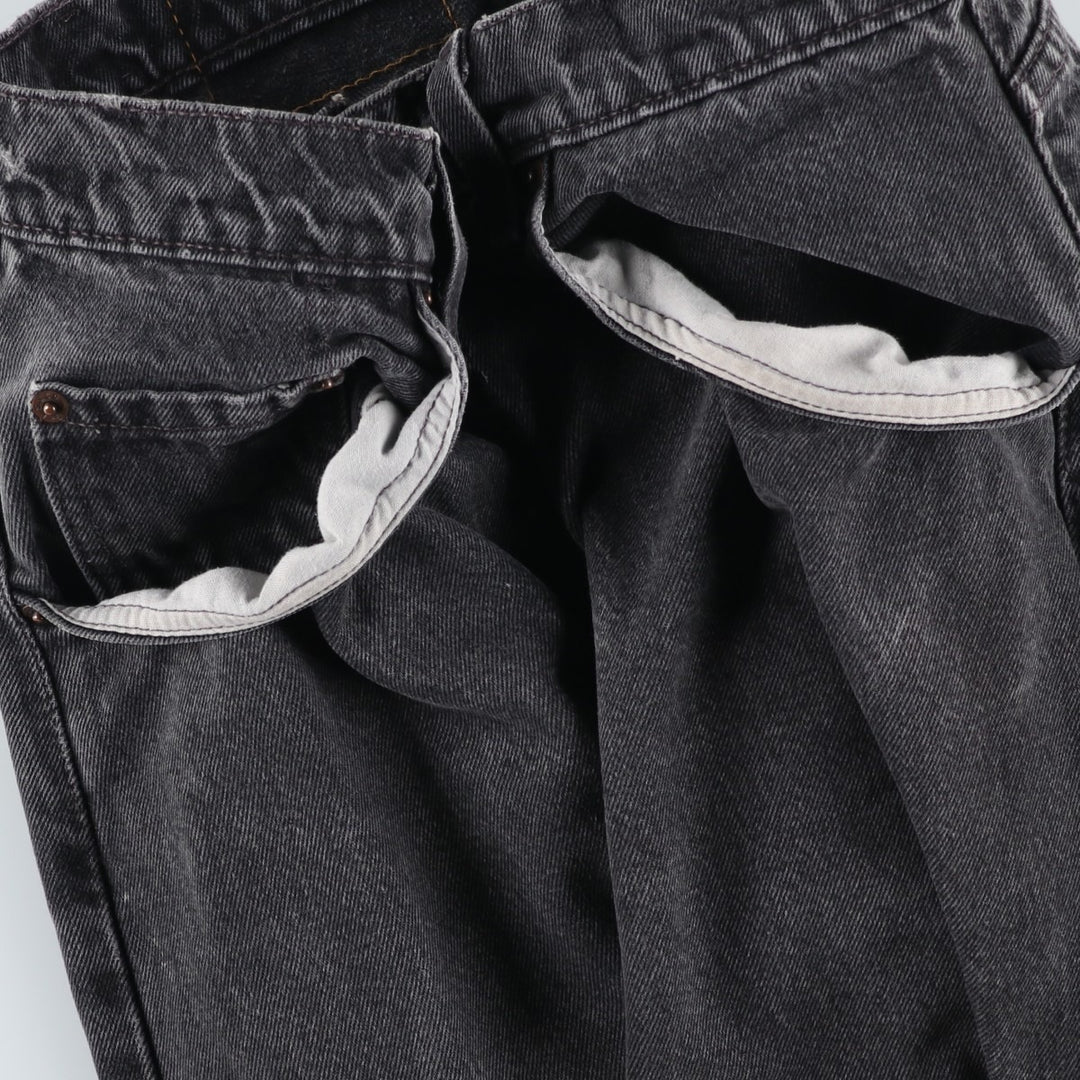 90'S Levi's 00560-0260 Loose Fit Tapered Leg Black Denim Pants, Made in USA, Men's Size W30 cotton black type Vintage Second Hand