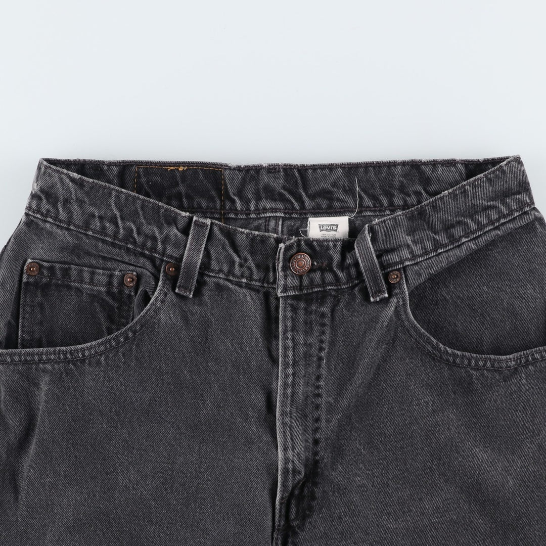 90'S Levi's 00560-0260 Loose Fit Tapered Leg Black Denim Pants, Made in USA, Men's Size W30 cotton black type Vintage Second Hand