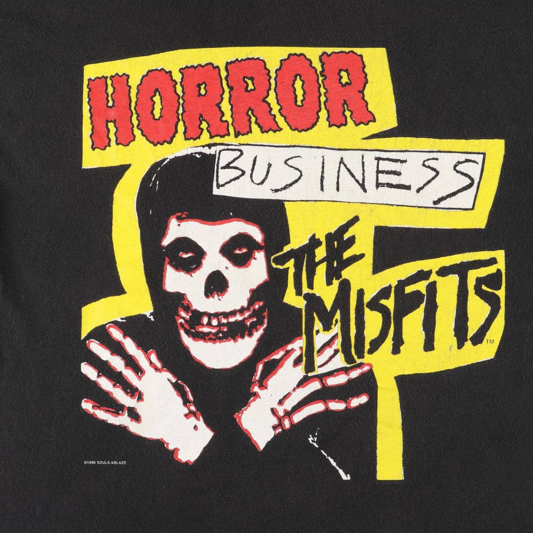 Vintage 90'S Misfits band T-shirt, size M, men's unclear black type Vintage Second Hand
