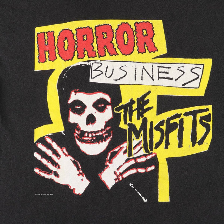 Vintage 90'S Misfits band T-shirt, size M, men's unclear black type Vintage Second Hand