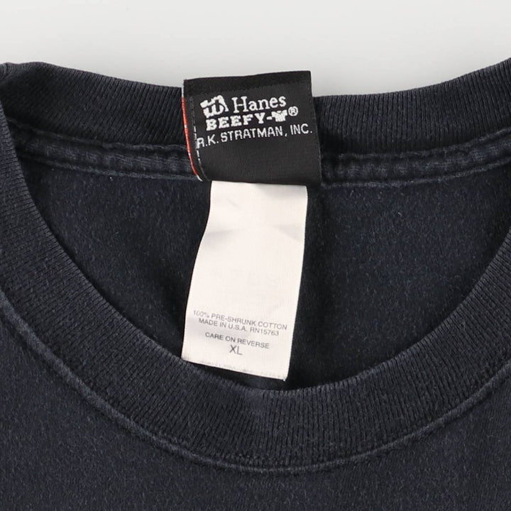 2000'S Harley-Davidson Skull Pattern Eagle Pattern Fire Pattern Long Sleeve T-Shirt, Made in USA, Men's Size XL cotton black type Vintage Second Hand