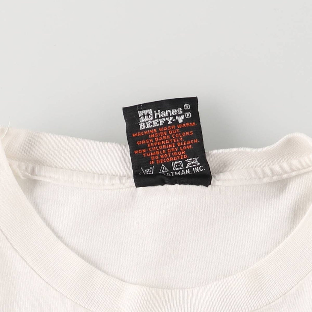 2000'S Harley-Davidson Fire Pattern Long Sleeve T-Shirt, Made in USA, Men's Size XL cotton white type Vintage Second Hand