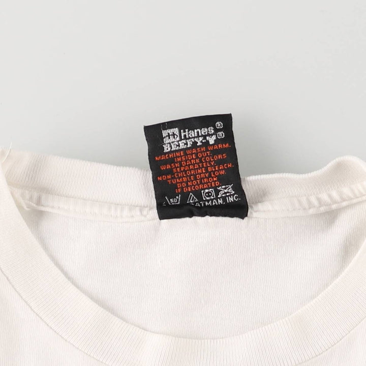 2000'S Harley-Davidson Fire Pattern Long Sleeve T-Shirt, Made in USA, Men's Size XL cotton white type Vintage Second Hand