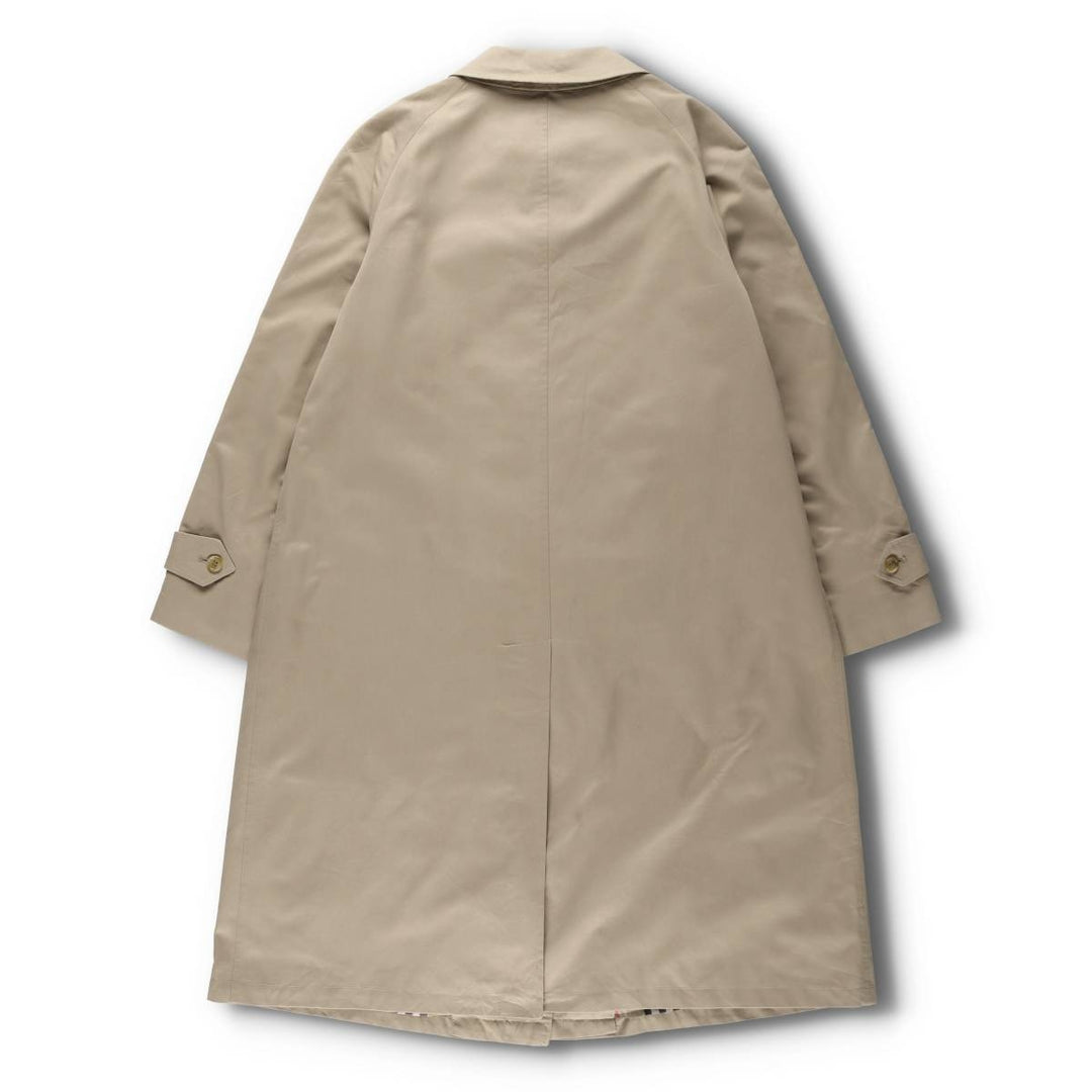 80s-90'S Burberry Balmacaan Coat, Made in England, Women's XXL cotton Beige type Vintage Second Hand