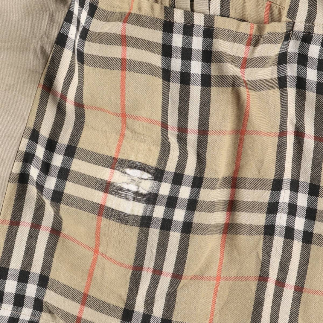 80s-90'S Burberry Balmacaan Coat, Made in England, Women's XXL cotton Beige type Vintage Second Hand