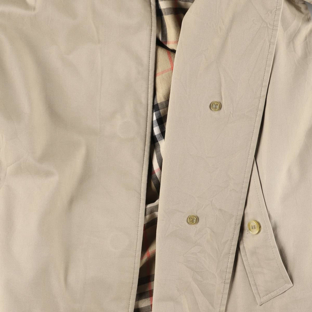 80s-90'S Burberry Balmacaan Coat, Made in England, Women's XXL cotton Beige type Vintage Second Hand