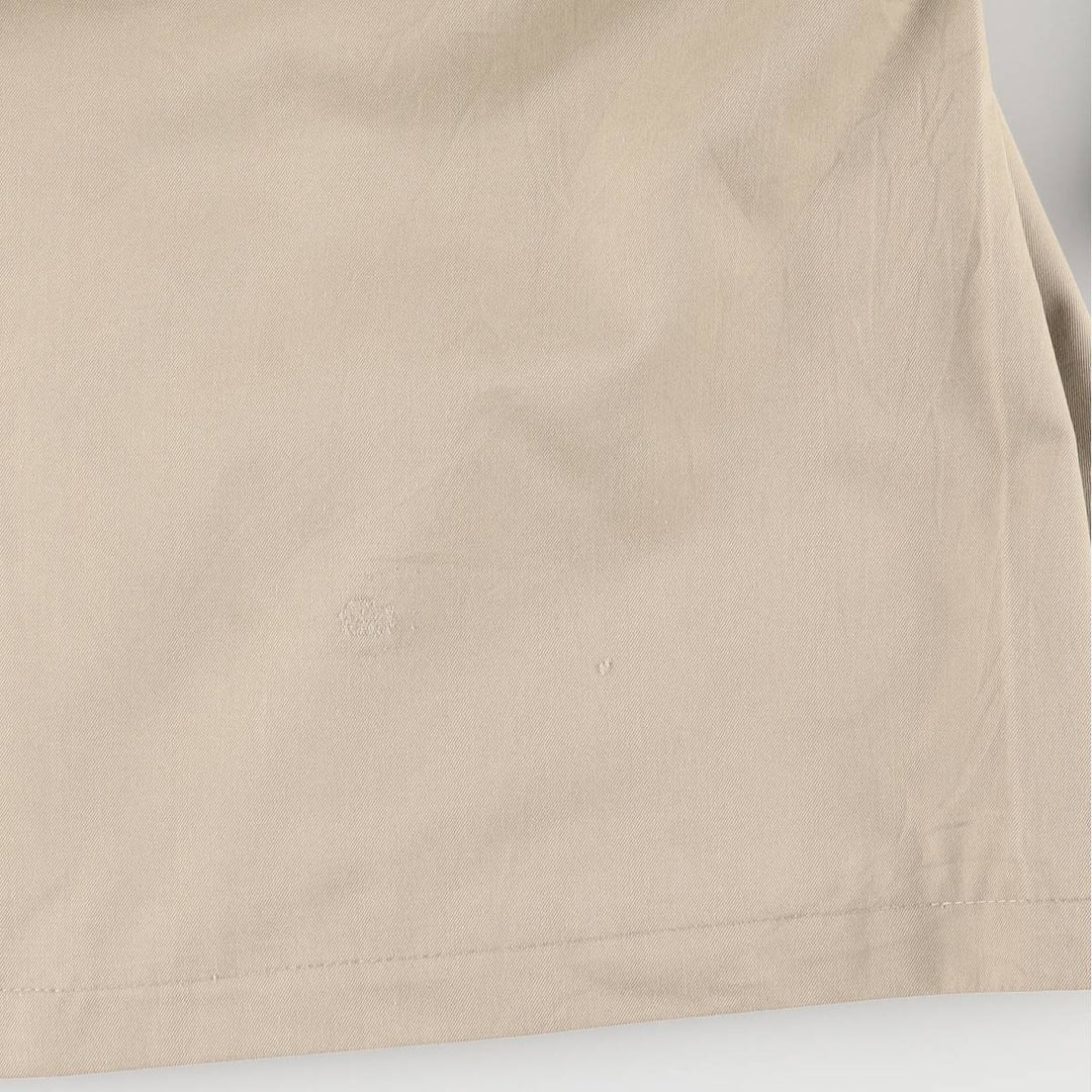 80s-90'S Burberry Balmacaan Coat, Made in England, Women's XXL cotton Beige type Vintage Second Hand