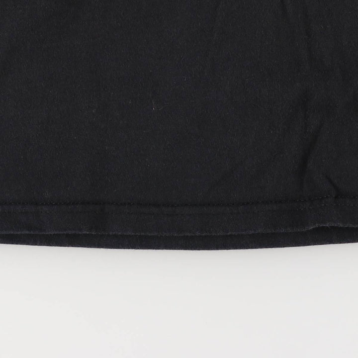 Vintage 90s-00'S Delta Pin-Up Girl Fire Pattern Eagle Pattern Long Sleeve T-Shirt, Men's Size Medium cotton black type Vintage Second Hand