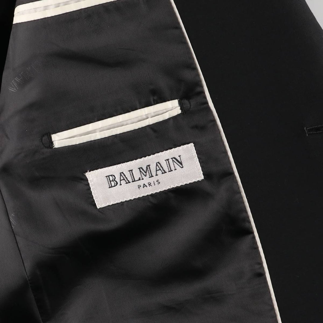 Balmain tailored jacket, men's size L others black type Vintage Second Hand