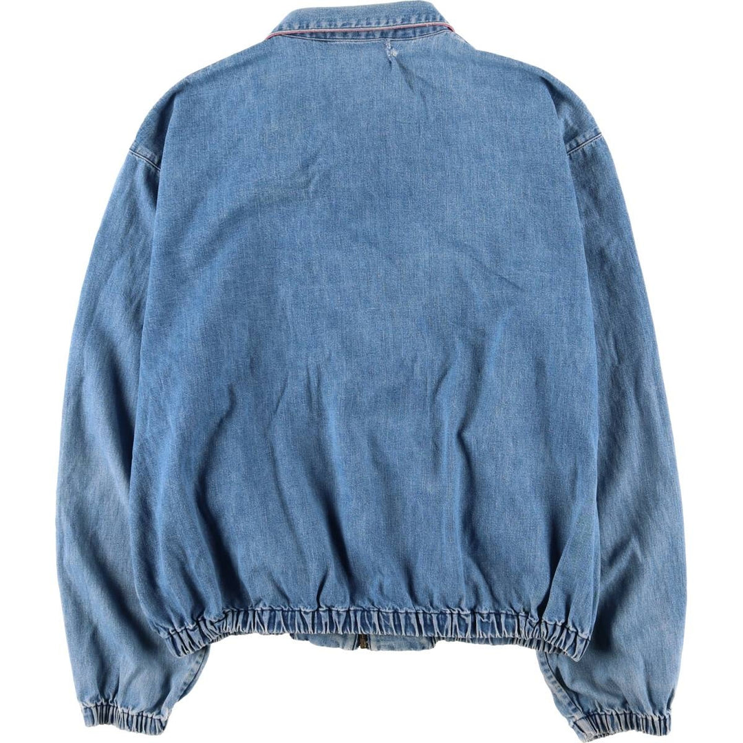 90'S Polo by Ralph Lauren denim swing top sports jacket, Made in USA, Men's XXL cotton blue type Vintage Second Hand