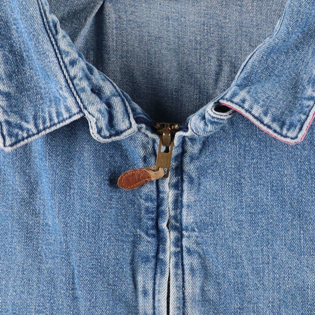 90'S Polo by Ralph Lauren denim swing top sports jacket, Made in USA, Men's XXL cotton blue type Vintage Second Hand