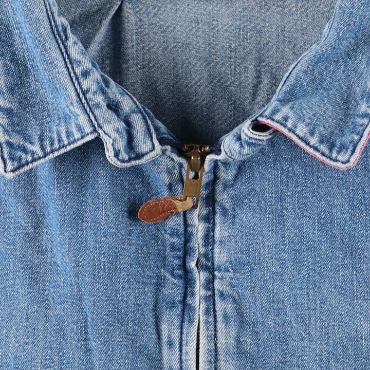 90'S Polo by Ralph Lauren denim swing top sports jacket, Made in USA, Men's XXL cotton blue type Vintage Second Hand