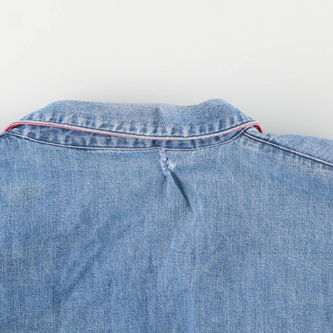 90'S Polo by Ralph Lauren denim swing top sports jacket, Made in USA, Men's XXL cotton blue type Vintage Second Hand