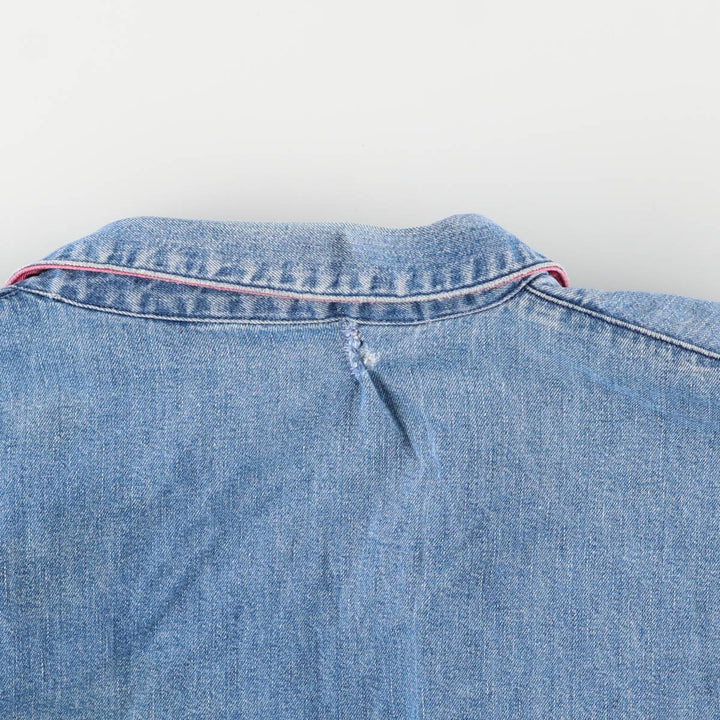 90'S Polo by Ralph Lauren denim swing top sports jacket, Made in USA, Men's XXL cotton blue type Vintage Second Hand