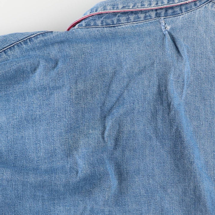 90'S Polo by Ralph Lauren denim swing top sports jacket, Made in USA, Men's XXL cotton blue type Vintage Second Hand