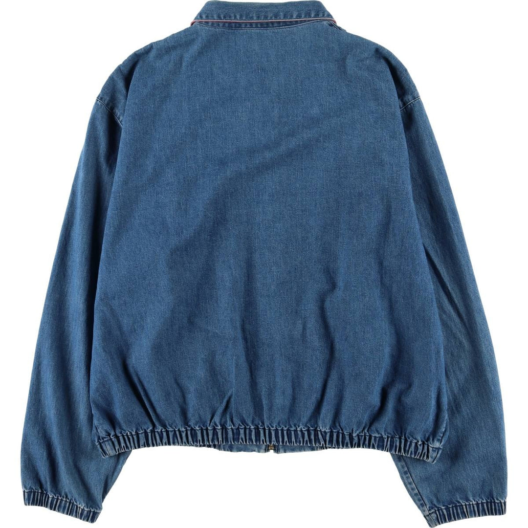 90'S Polo by Ralph Lauren denim swing top sports jacket, Made in USA, Men's XXL cotton blue type Vintage Second Hand
