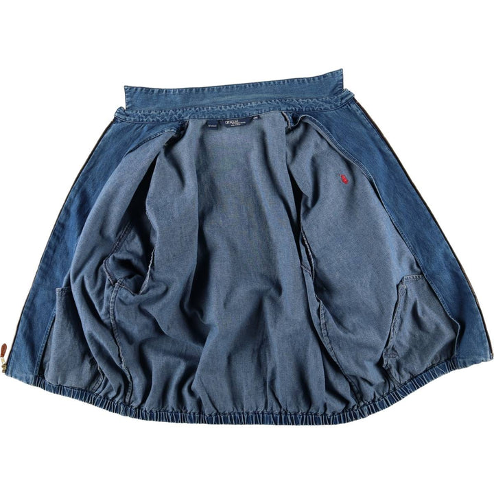 90'S Polo by Ralph Lauren denim swing top sports jacket, Made in USA, Men's XXL cotton blue type Vintage Second Hand