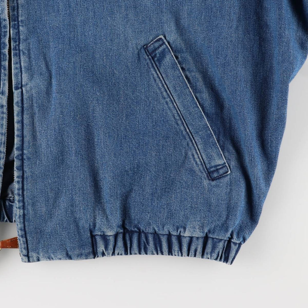 90'S Polo by Ralph Lauren denim swing top sports jacket, Made in USA, Men's XXL cotton blue type Vintage Second Hand