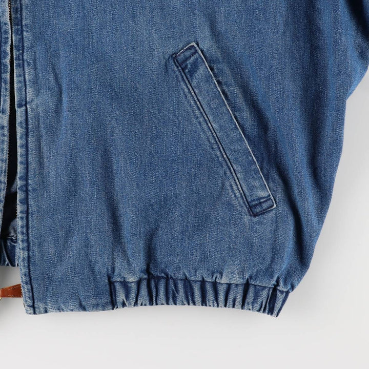 90'S Polo by Ralph Lauren denim swing top sports jacket, Made in USA, Men's XXL cotton blue type Vintage Second Hand