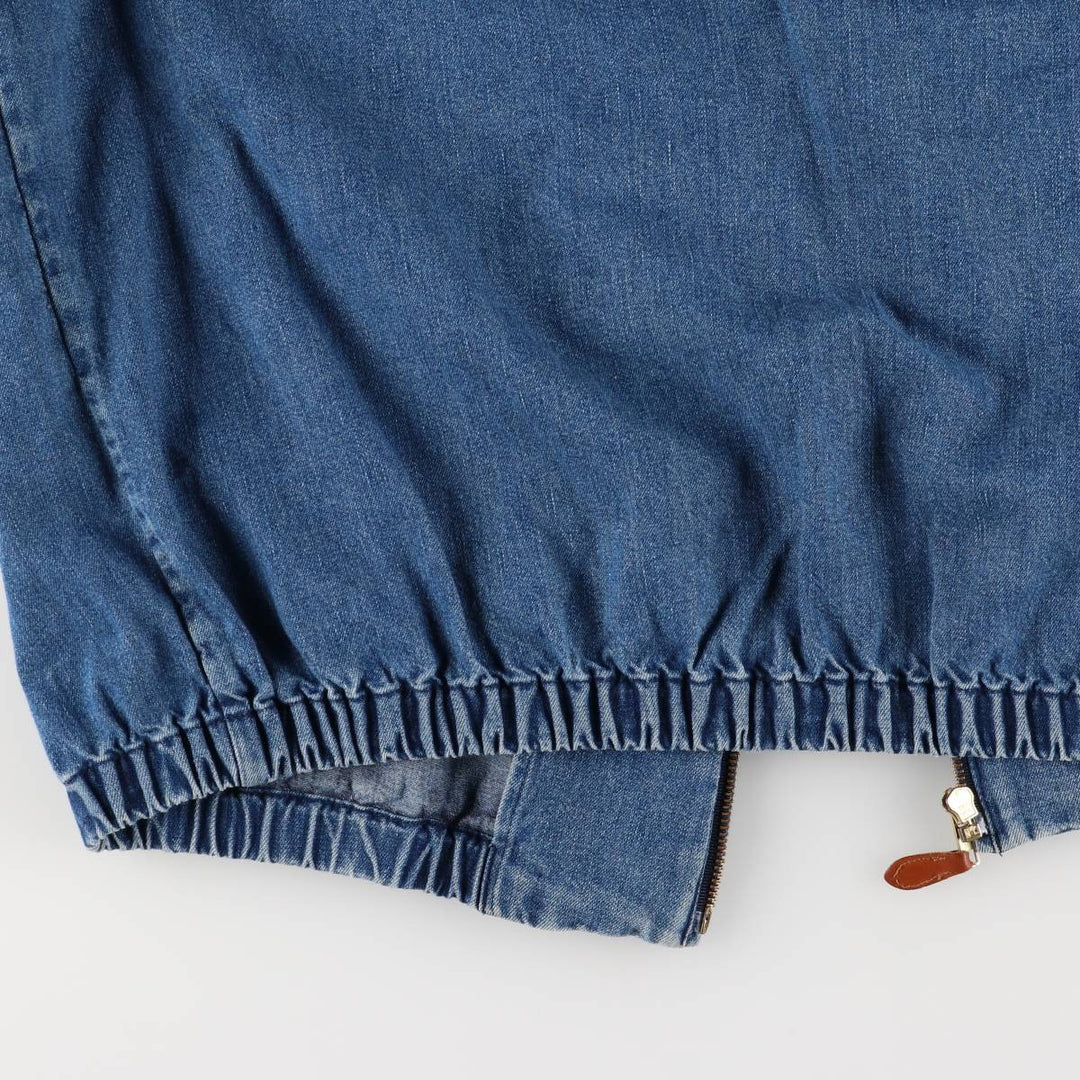 90'S Polo by Ralph Lauren denim swing top sports jacket, Made in USA, Men's XXL cotton blue type Vintage Second Hand