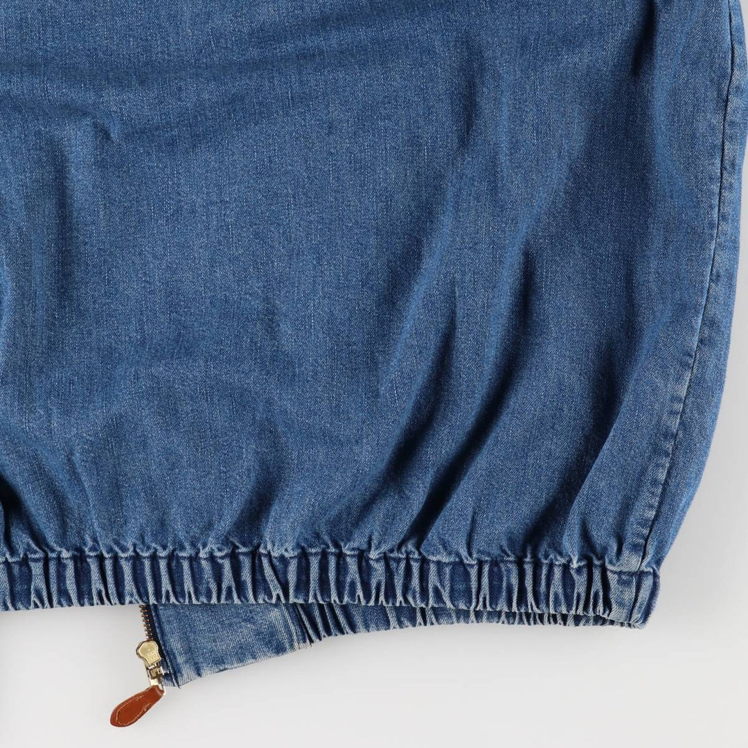 90'S Polo by Ralph Lauren denim swing top sports jacket, Made in USA, Men's XXL cotton blue type Vintage Second Hand