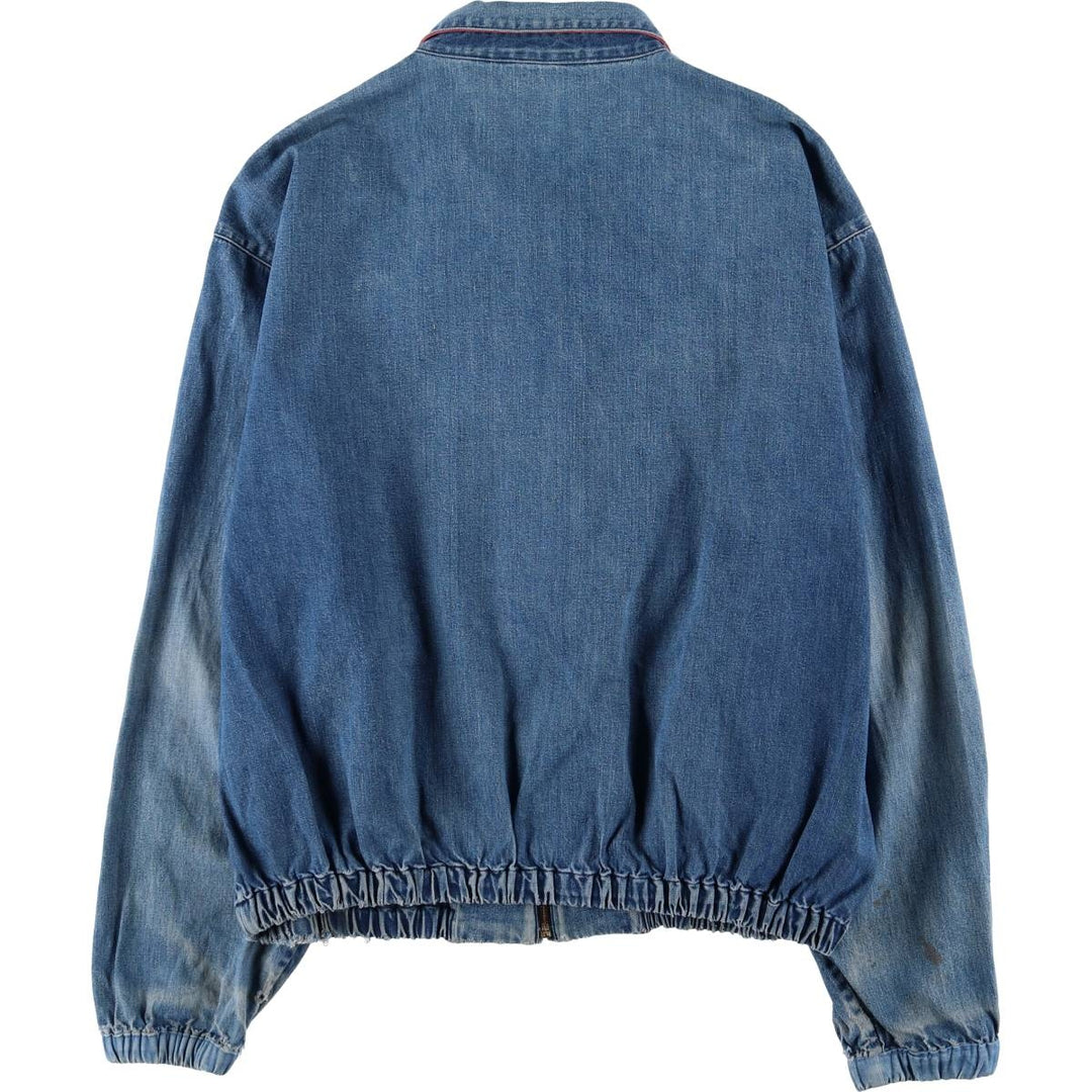 90'S Polo by Ralph Lauren denim swing top sports jacket, Made in USA, Men's XXL cotton blue type Vintage Second Hand