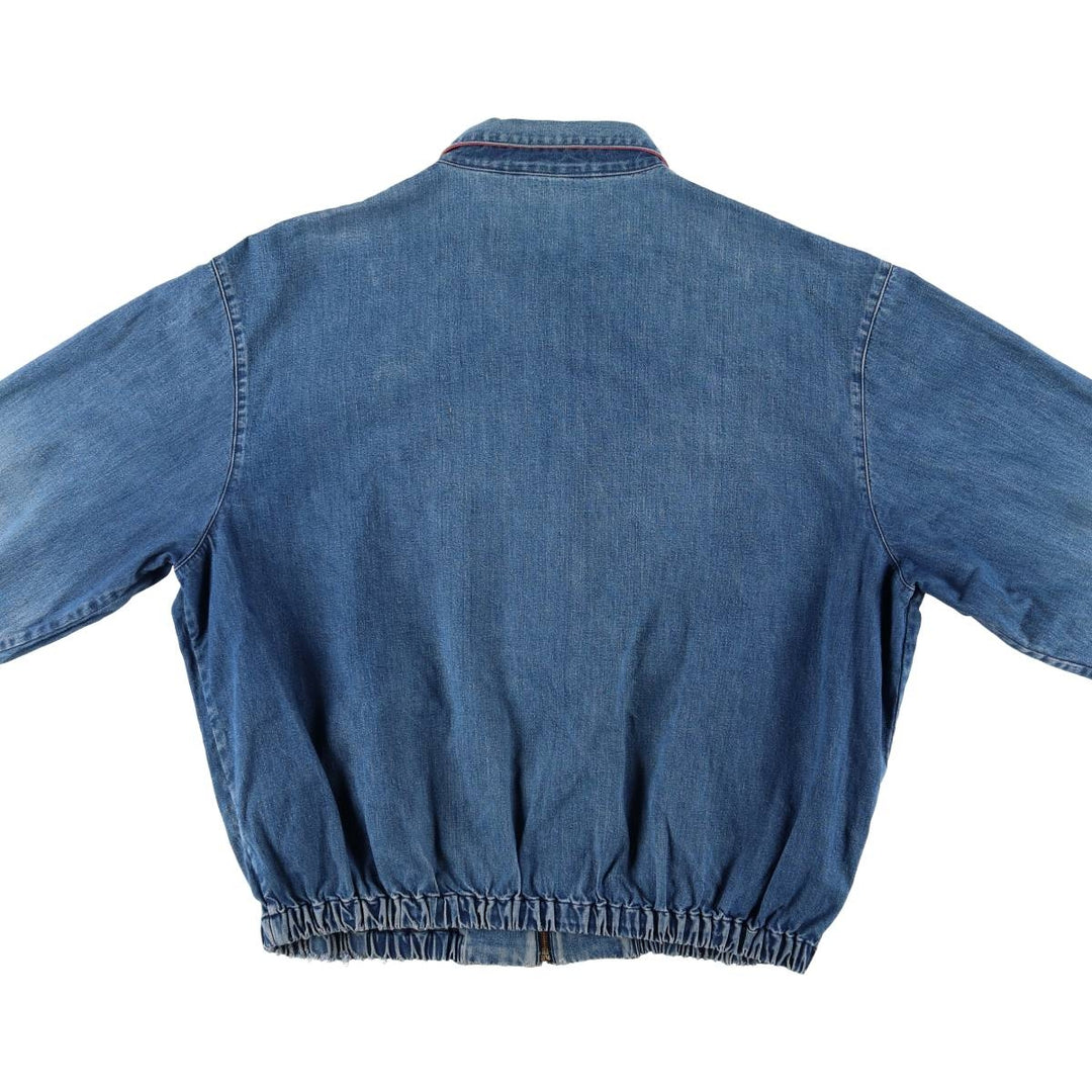 90'S Polo by Ralph Lauren denim swing top sports jacket, Made in USA, Men's XXL cotton blue type Vintage Second Hand