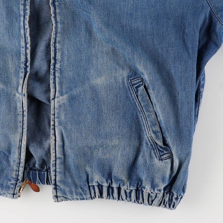 90'S Polo by Ralph Lauren denim swing top sports jacket, Made in USA, Men's XXL cotton blue type Vintage Second Hand
