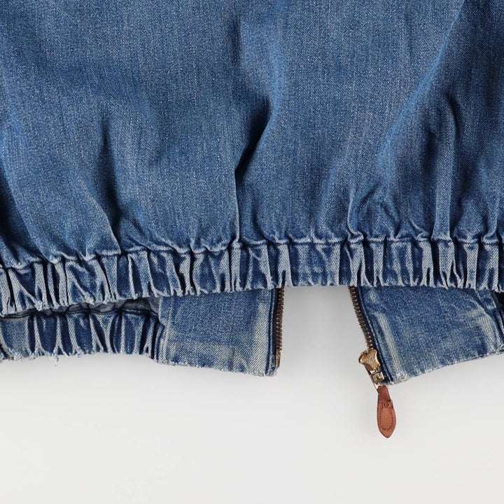 90'S Polo by Ralph Lauren denim swing top sports jacket, Made in USA, Men's XXL cotton blue type Vintage Second Hand