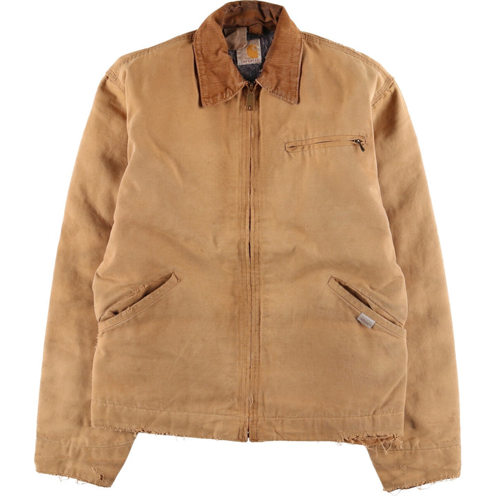 Vintage 1980'S Carhartt 100th Anniversary Detroit Jacket/Duck Coverall, Men's Size Medium unclear ocher yellow type Vintage Second Hand