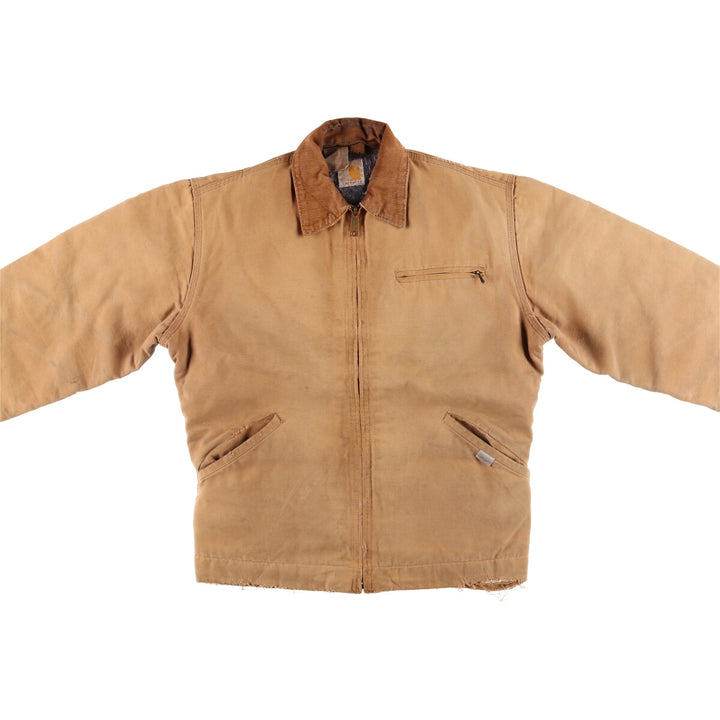 Vintage 1980'S Carhartt 100th Anniversary Detroit Jacket/Duck Coverall, Men's Size Medium unclear ocher yellow type Vintage Second Hand