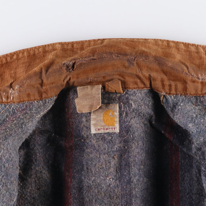 Vintage 1980'S Carhartt 100th Anniversary Detroit Jacket/Duck Coverall, Men's Size Medium unclear ocher yellow type Vintage Second Hand