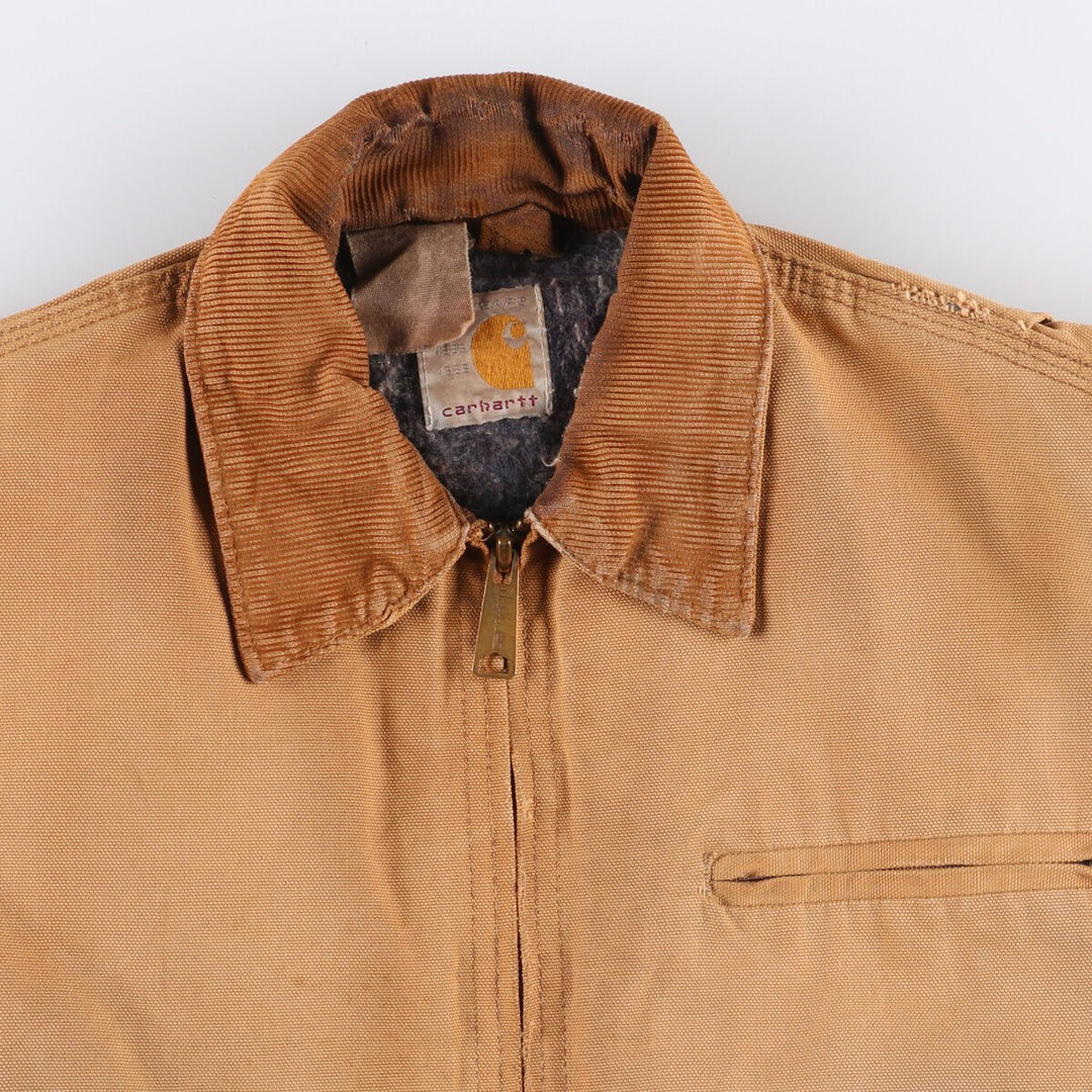 Vintage 1980'S Carhartt 100th Anniversary Detroit Jacket/Duck Coverall, Men's Size Medium unclear ocher yellow type Vintage Second Hand