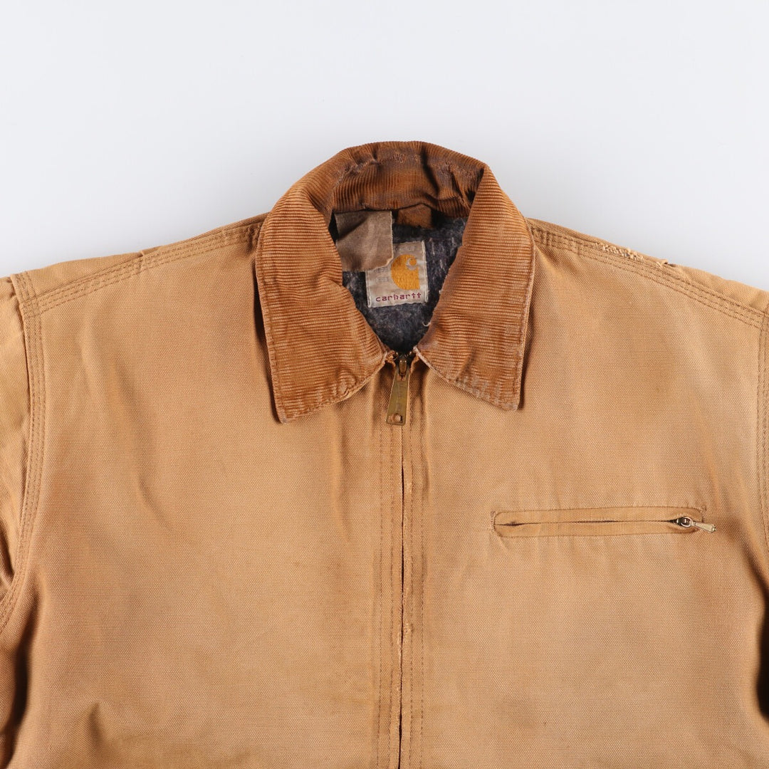 Vintage 1980'S Carhartt 100th Anniversary Detroit Jacket/Duck Coverall, Men's Size Medium unclear ocher yellow type Vintage Second Hand