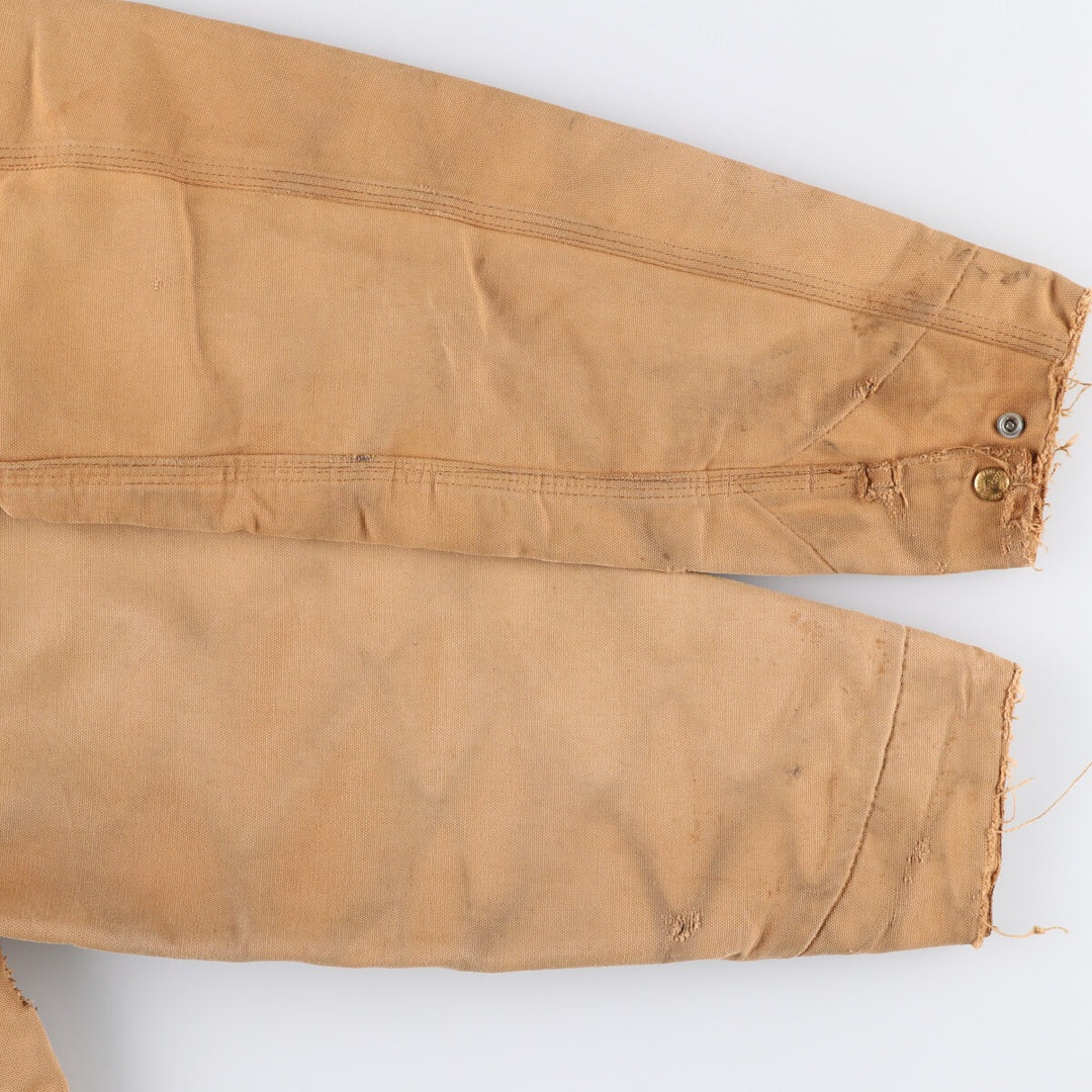 Vintage 1980'S Carhartt 100th Anniversary Detroit Jacket/Duck Coverall, Men's Size Medium unclear ocher yellow type Vintage Second Hand
