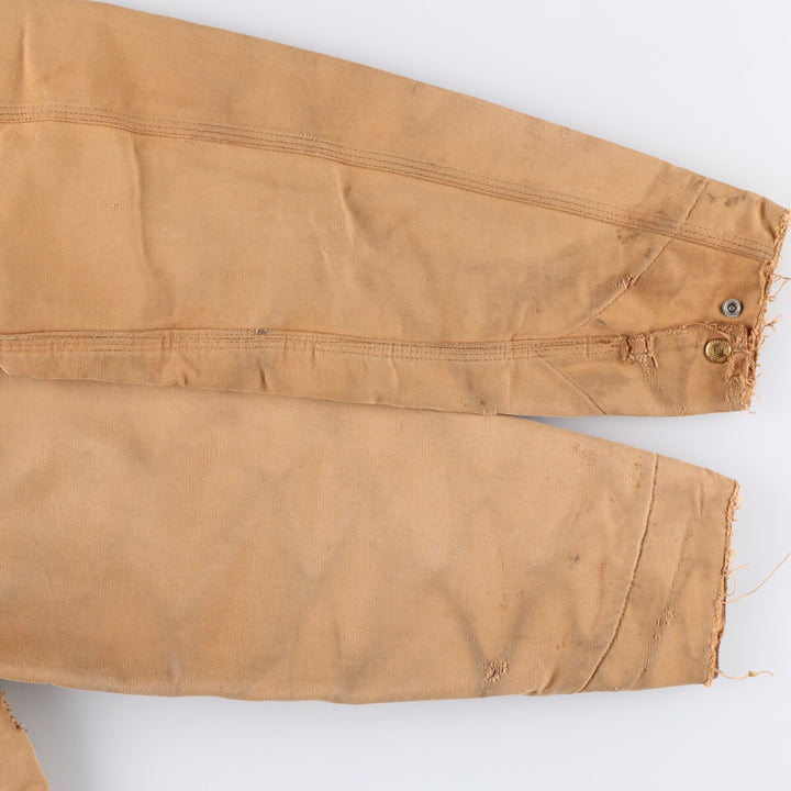 Vintage 1980'S Carhartt 100th Anniversary Detroit Jacket/Duck Coverall, Men's Size Medium unclear ocher yellow type Vintage Second Hand