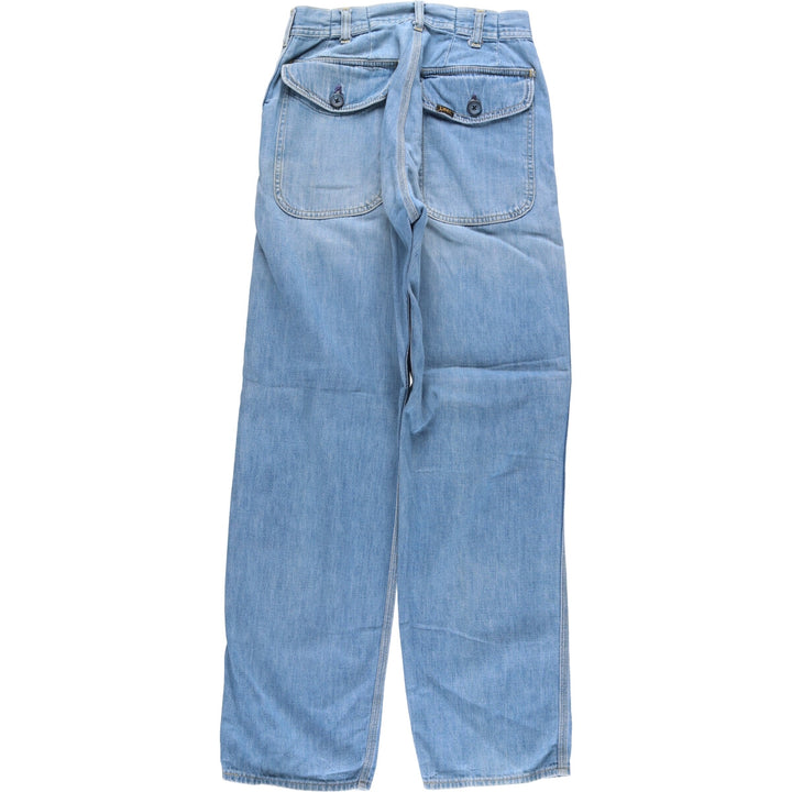 Vintage 1980'S Lee tapered denim pants, men's size W29. unclear blue type Vintage Second Hand