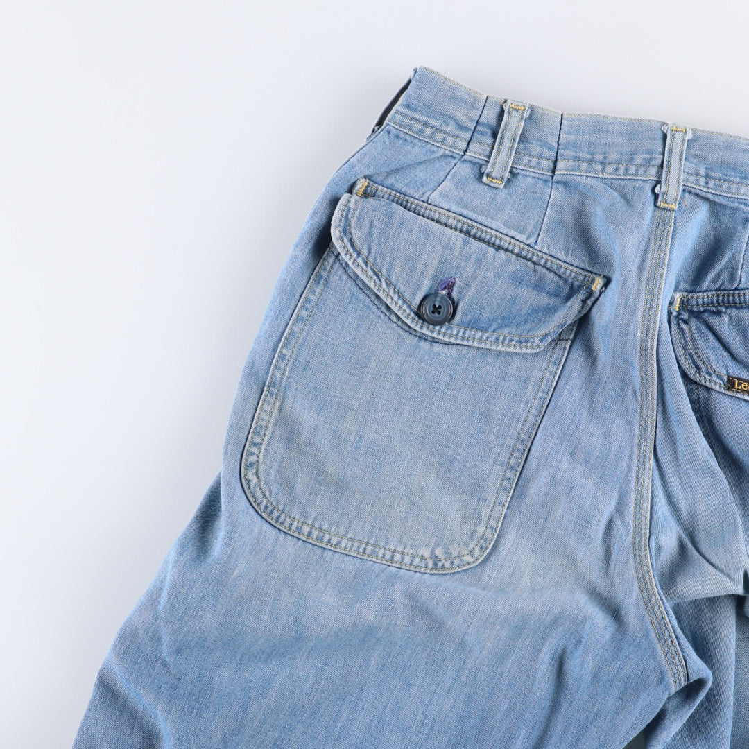 Vintage 1980'S Lee tapered denim pants, men's size W29. unclear blue type Vintage Second Hand