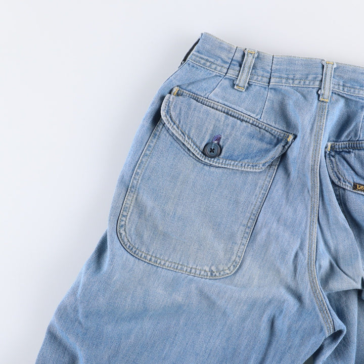 Vintage 1980'S Lee tapered denim pants, men's size W29. unclear blue type Vintage Second Hand