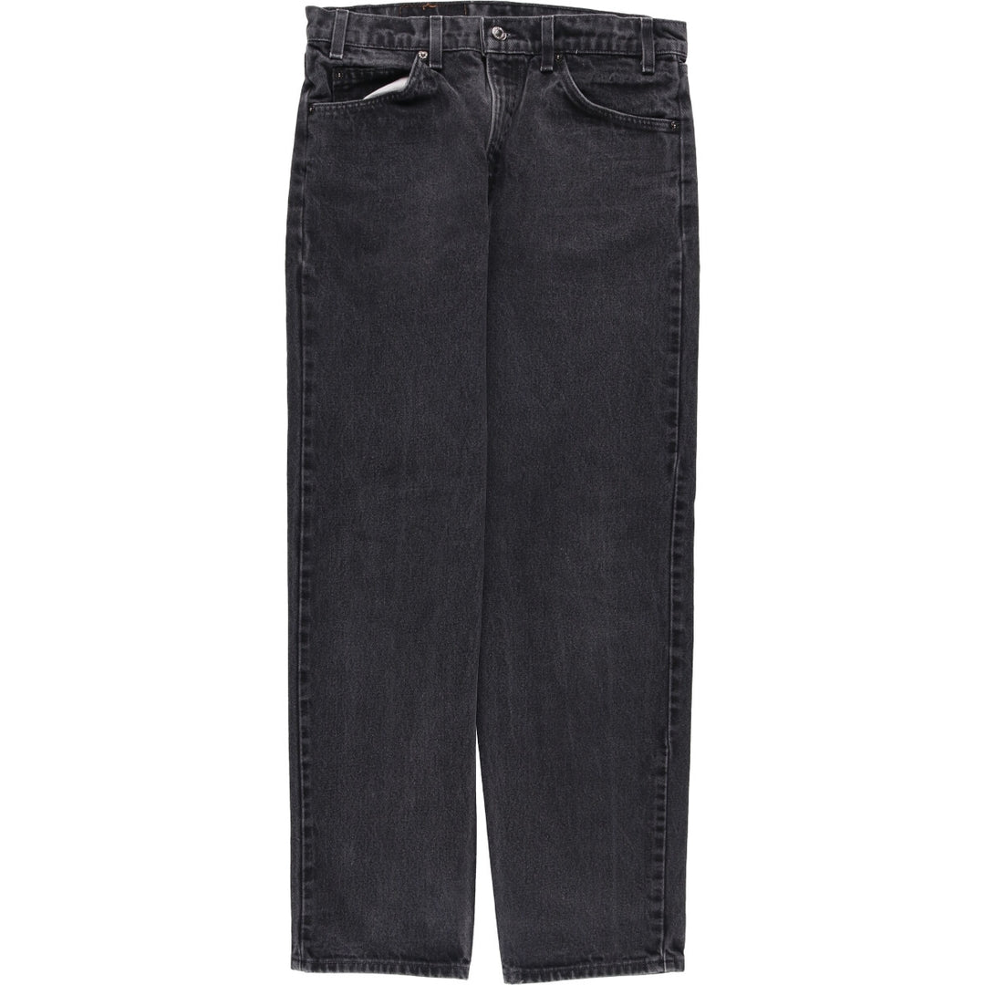 90'S Levi's 550 Relaxed Fit Tapered Black Denim Pants, Made in the USA, Men's Size 33, Vintage cotton black type Vintage Second Hand