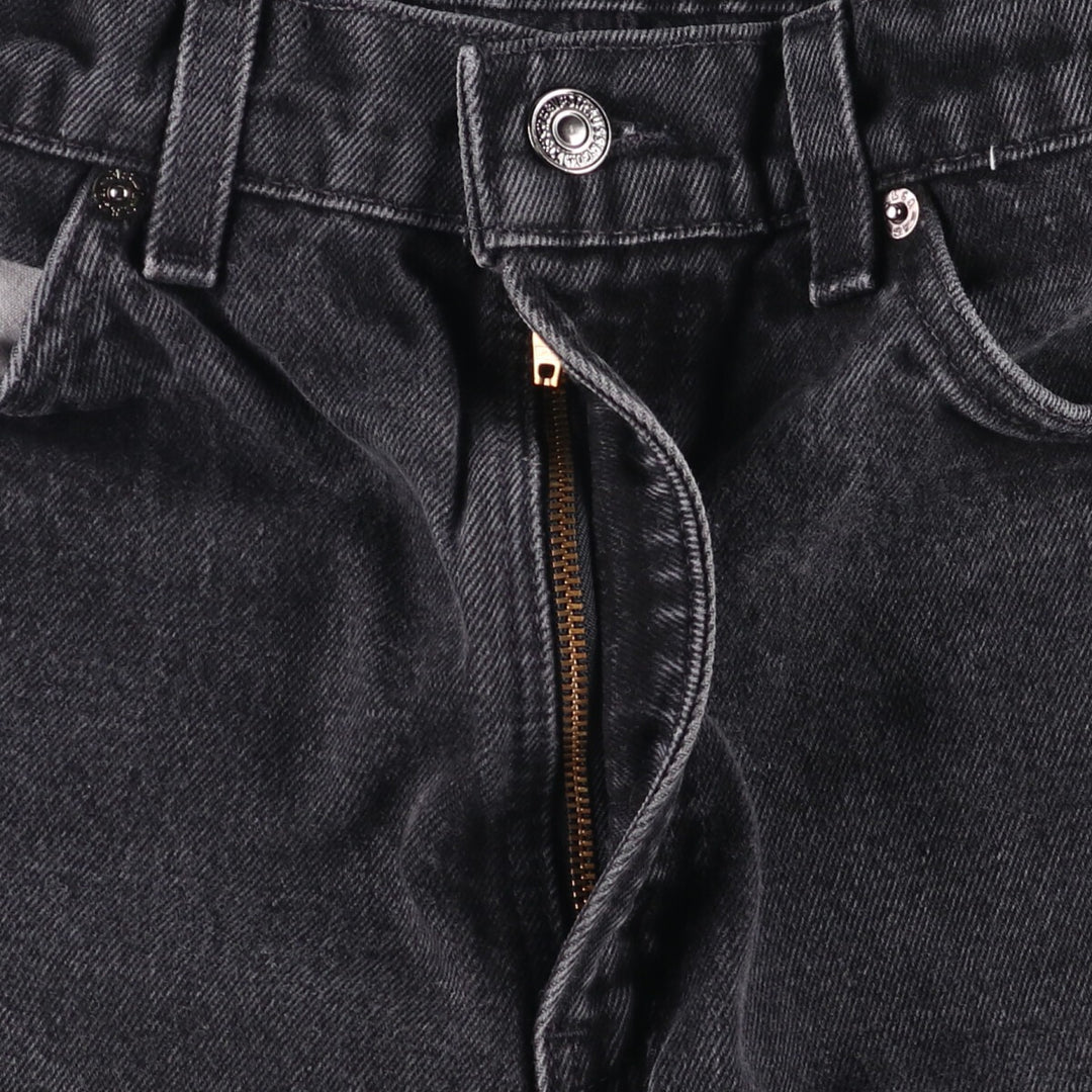 90'S Levi's 550 Relaxed Fit Tapered Black Denim Pants, Made in the USA, Men's Size 33, Vintage cotton black type Vintage Second Hand