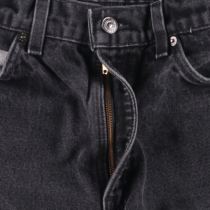 90'S Levi's 550 Relaxed Fit Tapered Black Denim Pants, Made in the USA, Men's Size 33, Vintage cotton black type Vintage Second Hand